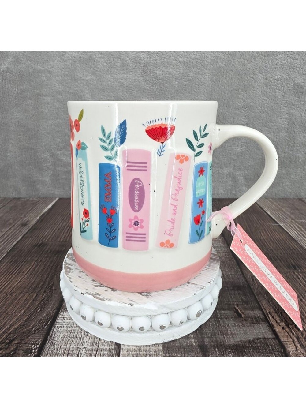 Mellow & Mod Coffee Mug Reader Bookish Jane Austen Little Women Girlie Cute New